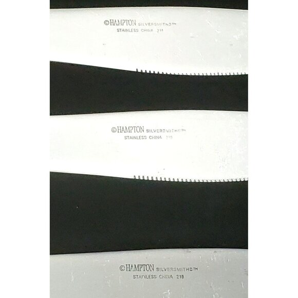 Hampton Silversmiths Katrinka 3 Dinner Knives Stainless Replacement Knife Glossy - Picture 4 of 5